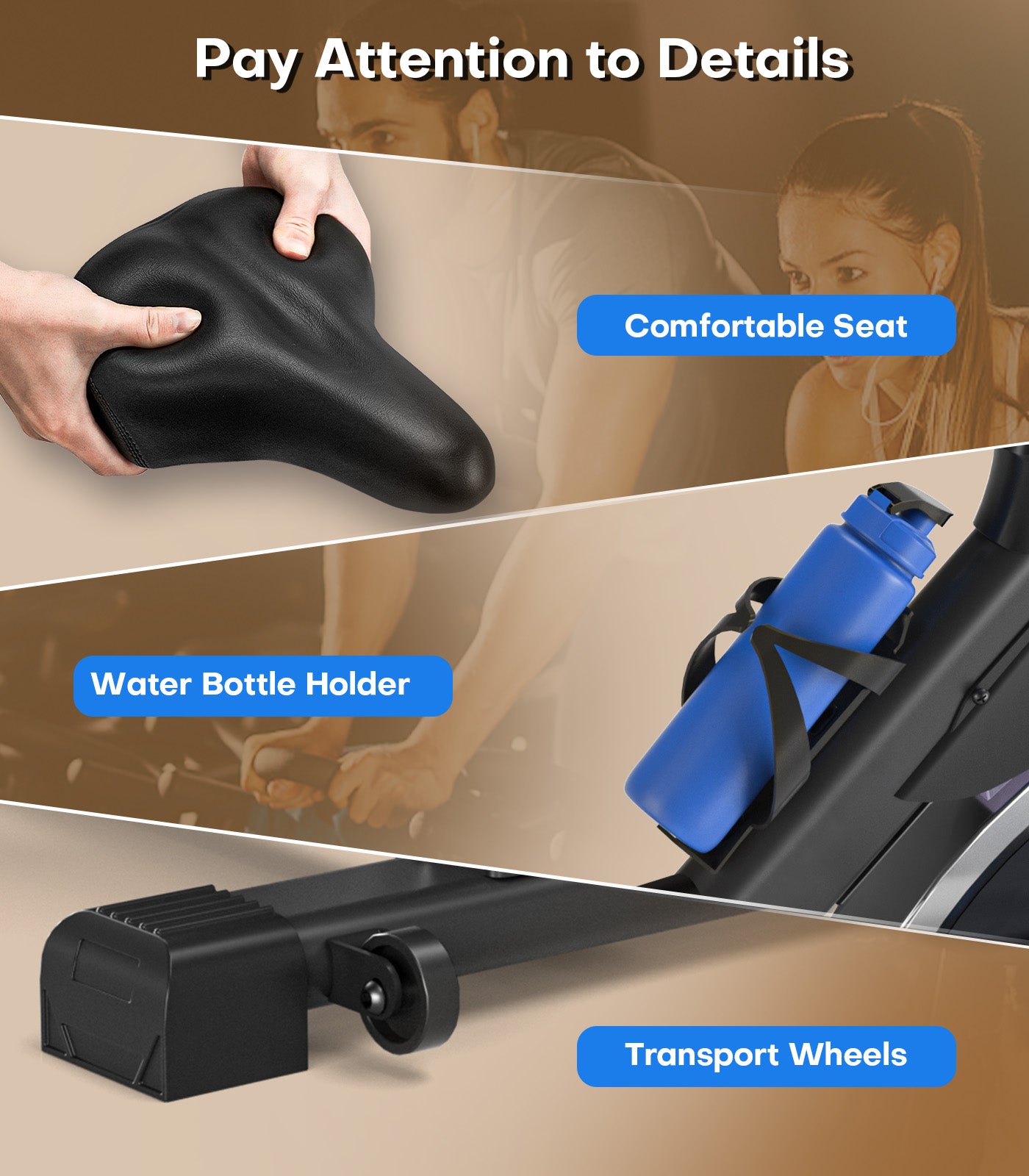 DMASUN Exercise Bike, Indoor Cycling Bike Stationary, Cycle Bike with Comfortable Seat Cushion, Digital Display with Pulse